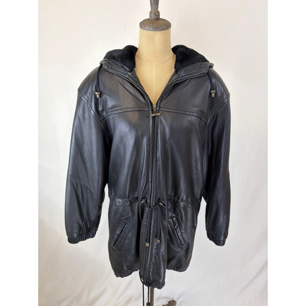 Metropolitan Black Leather Jacket Medium #0559